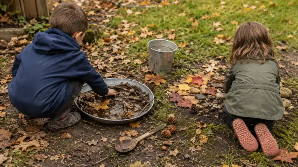 25 Fall sensory activities for kids outside with leaves, mud and natural materials