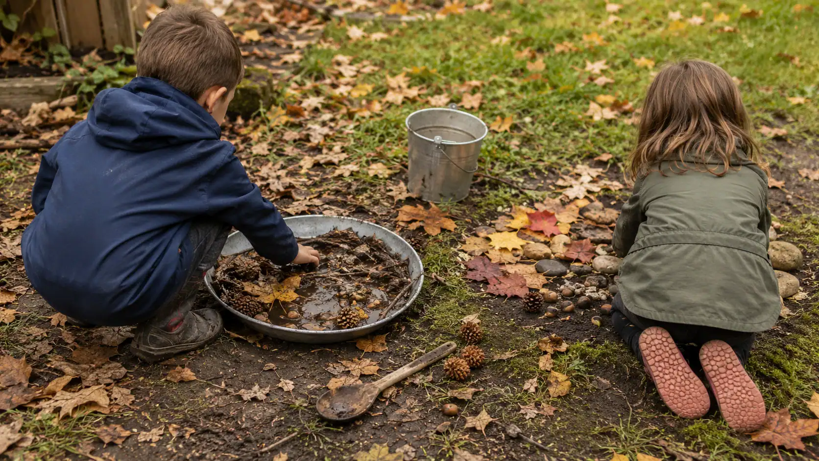 25 Fall sensory activities for kids outside with leaves, mud and natural materials