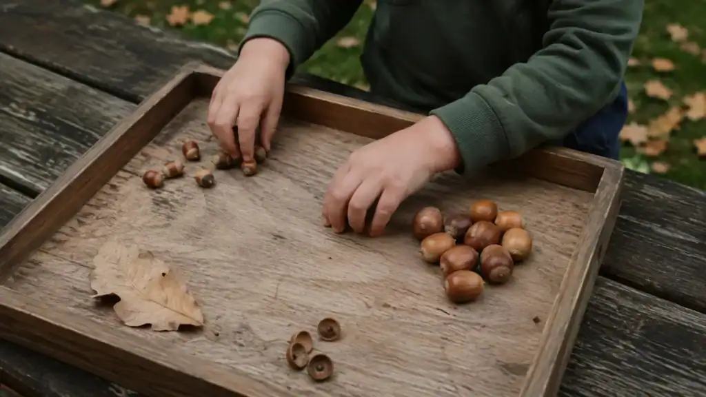 Acorn Sorting Activity for Kids