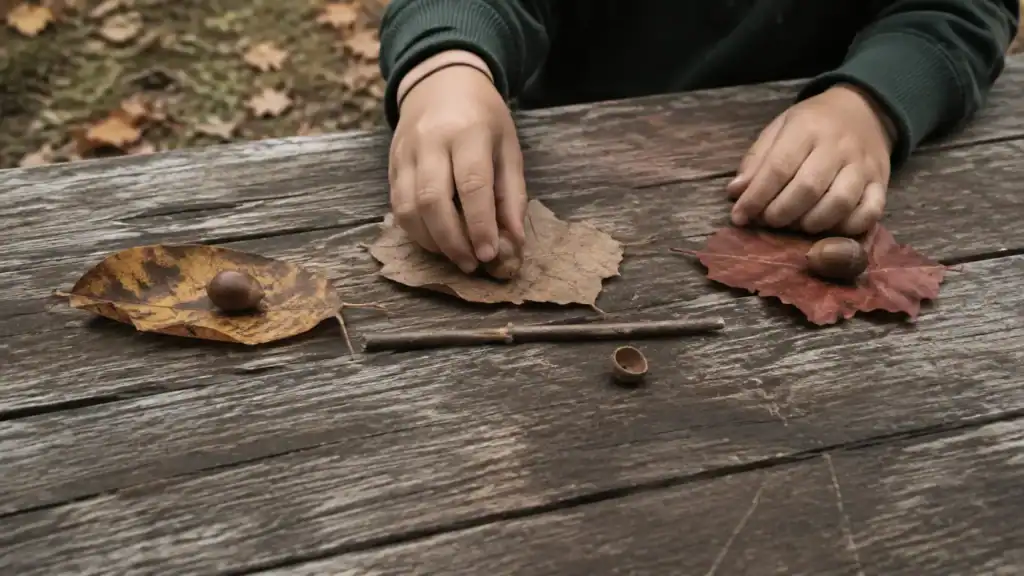 Acorn and Leaf Counting Activity for Kids